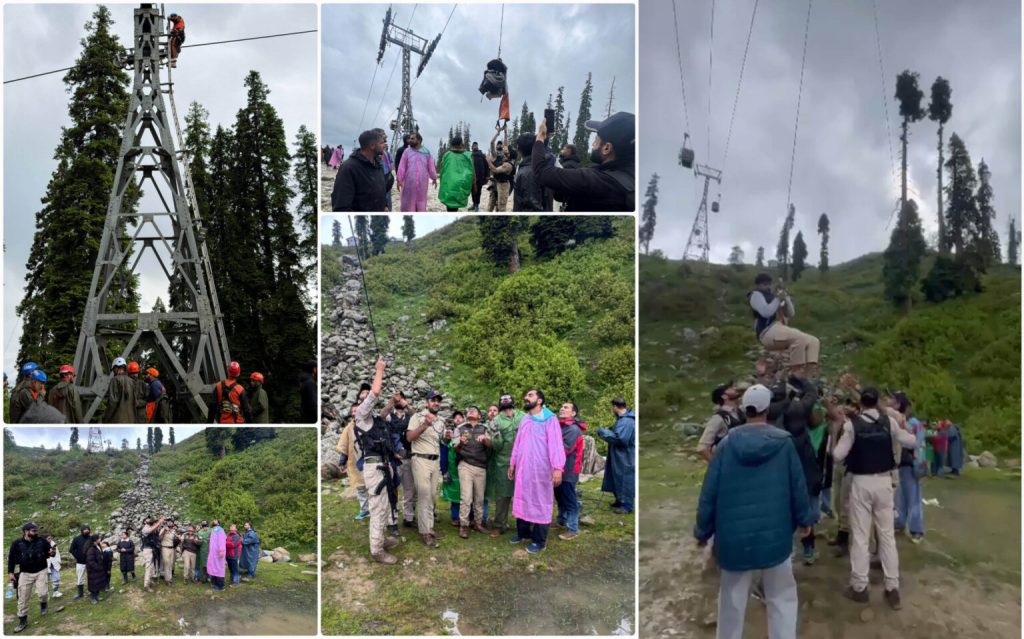Hundreds Rescued After Gulmarg Cable Car Develops Technical Snag