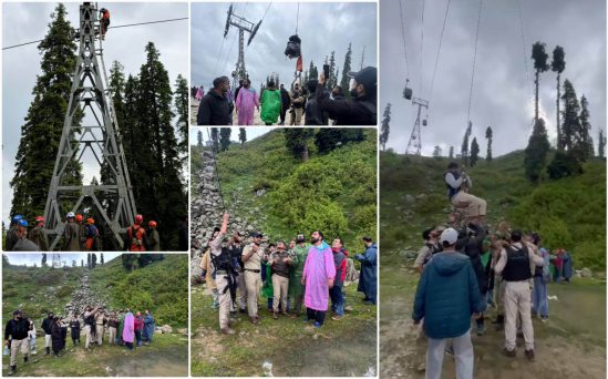 Hundreds Rescued After Gulmarg Cable Car Develops Technical Snag