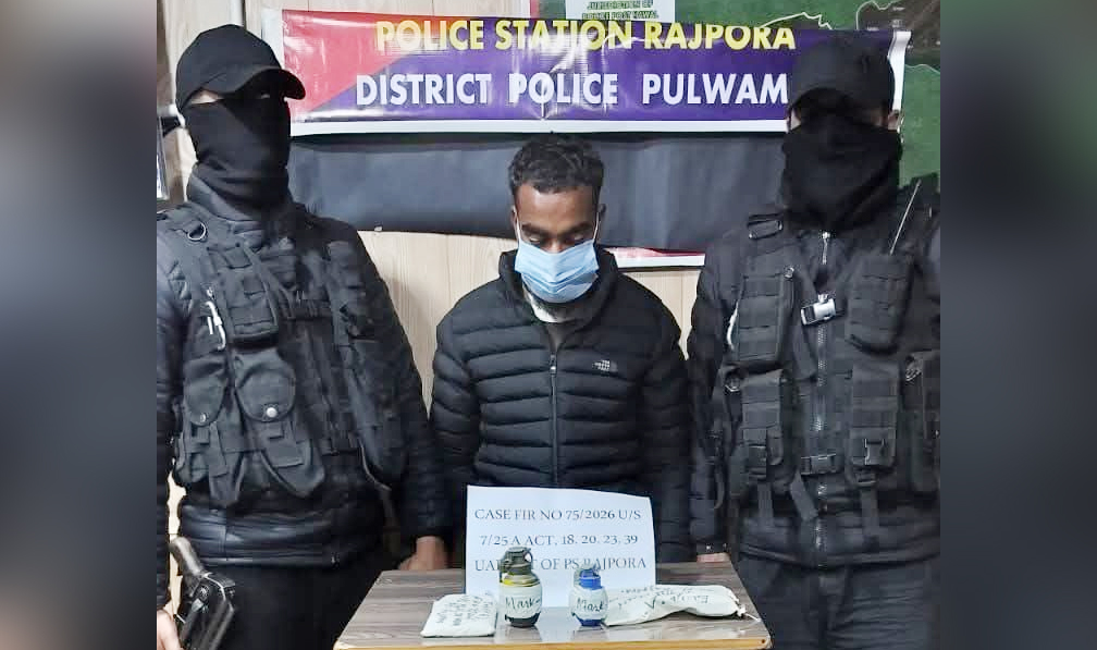 Overground Worker Of Terrorists Arrested In J&K’s Pulwama