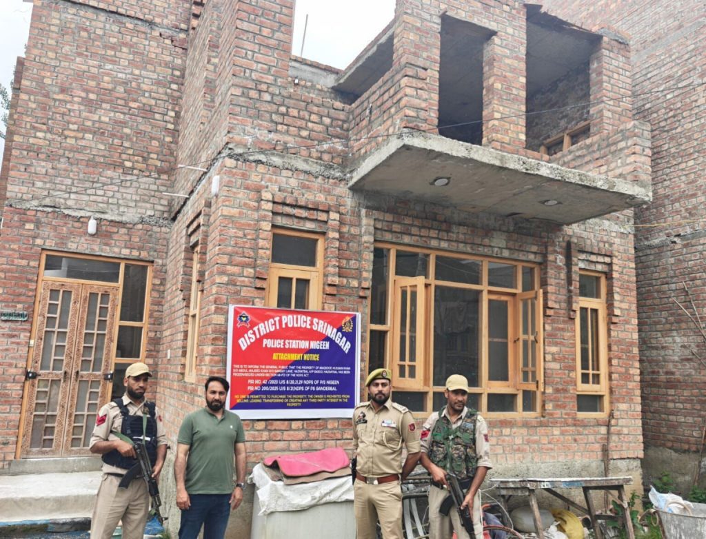 Srinagar Police Attaches Drug Peddler’s Property Worth ₹1.2 Crore