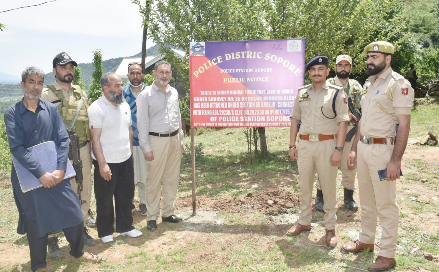 Hizbul Mujahideen Terror Handler’s Rs 20L Worth Land Attached In J&K’s Bandipora