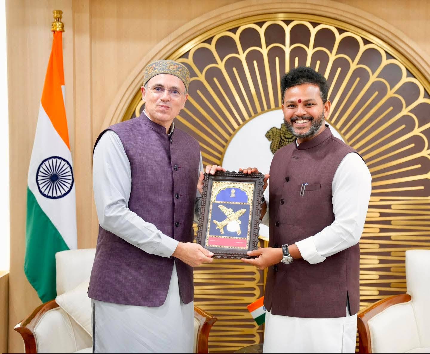 CM Omar meets Aviation Minister over proposed Srinagar airport closure