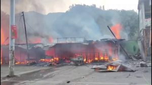 Fire Breaks Out In Poonch, Nearly A Dozen Shops Gutted