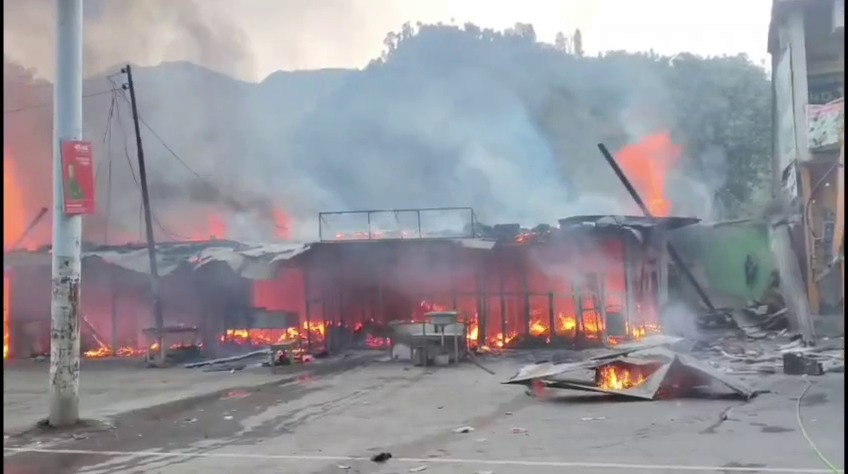 Fire Breaks Out In Poonch, Nearly A Dozen Shops Gutted