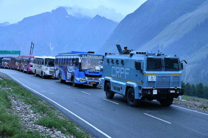 Fresh Batch Of Pilgrims Leave For Amarnath Yatra Amid Tight Security Escort