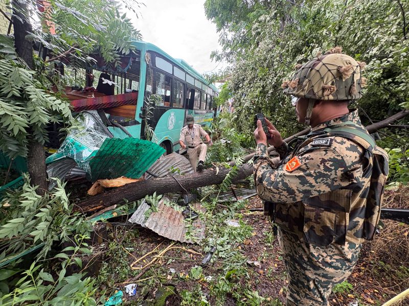 Four BSF Personnel Sustain Minor Injuries After Bus Hits Electric Pole In Wanpoh
