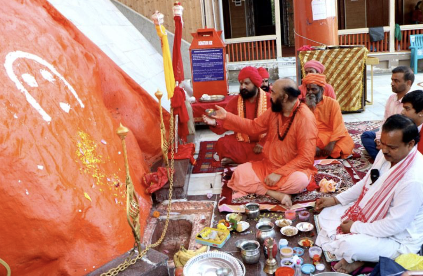 Holy Mace taken to Sharika Bhawani temple for performing age old religious rituals
