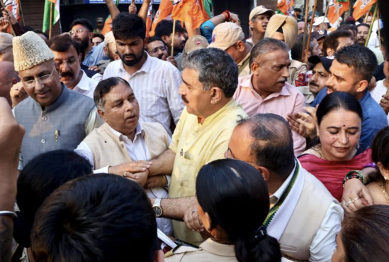 BJP Mounts Major Protest Against NC Govt In Jammu, Accuses It Of Failing On Promises