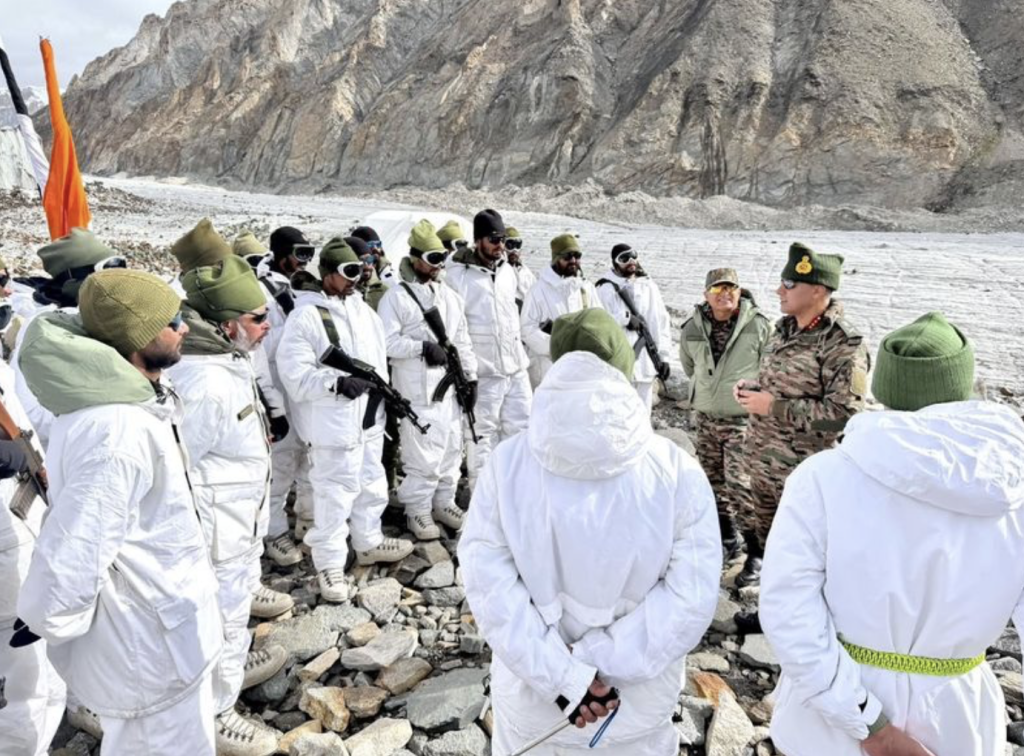 GoC 14 Corps Reviews Operational Preparedness Of Troops In Siachen Sector In Ladakh