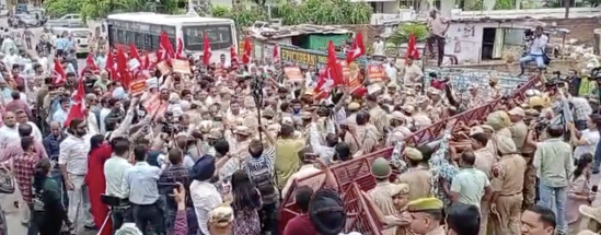 NC Activists Detained Outside BJP Headquarters In Jammu