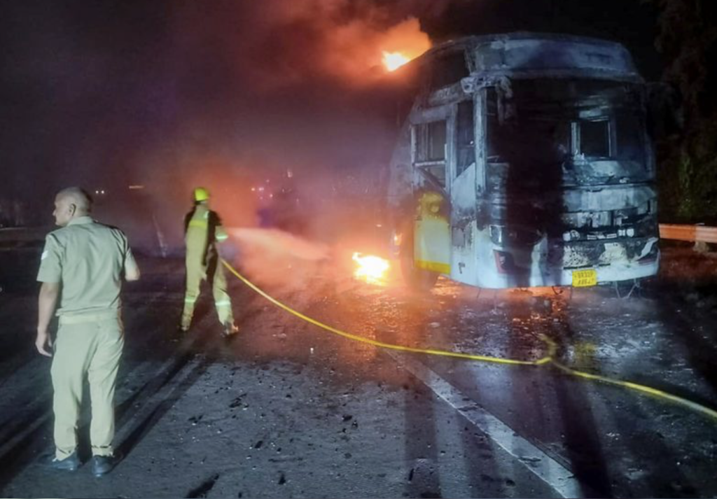 Nine Killed, More Than 20 Rescued As Bus Catches Fire On Yamuna Expressway In Greater Noida