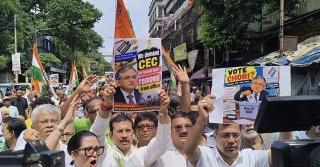 Scores of Congress workers detained during Jammu protest, demand CEC’s resignation