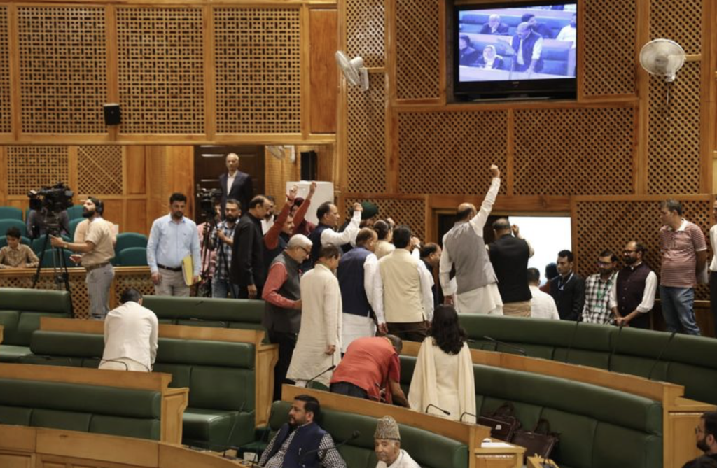 BJP Walks Out Of J&K Assembly Over Discussion On Statehood Resolution