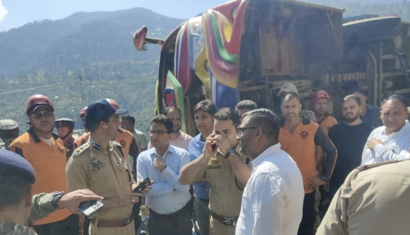 Over 30 Passengers From West Bengal Injured After Bus Overturns In Ramban