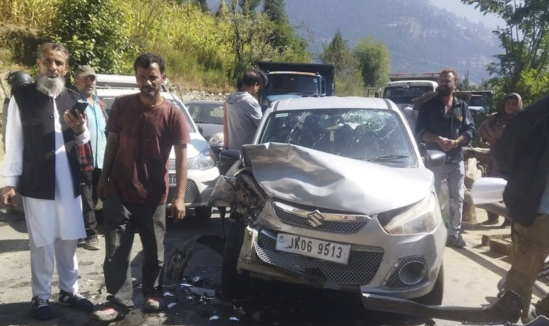 Two Injured After Car Meets Accident Near Nalthi In Bhaderwah, Shifted To Hospital