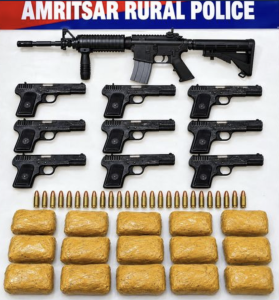 M16 Rifle, 9 Pistols, Opium Recovered; 4 Held As Punjab Police Dismantles Arms Supply Networks