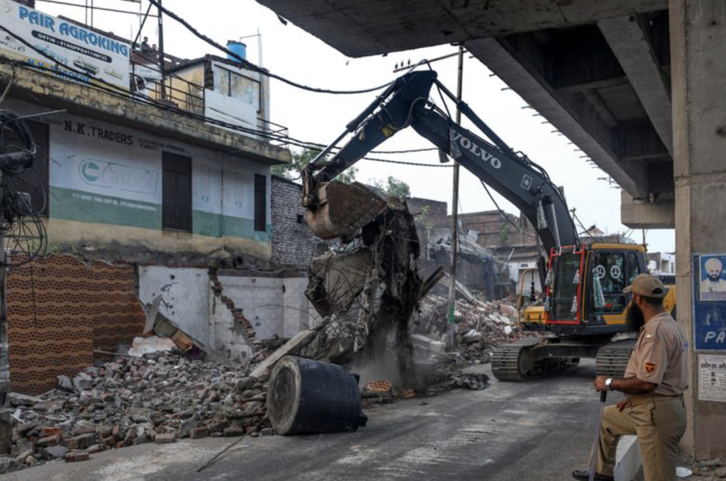 Shops Demolished In Jammu’s Satwari For Highway Expansion Work; Traders Seek Rehabilitation