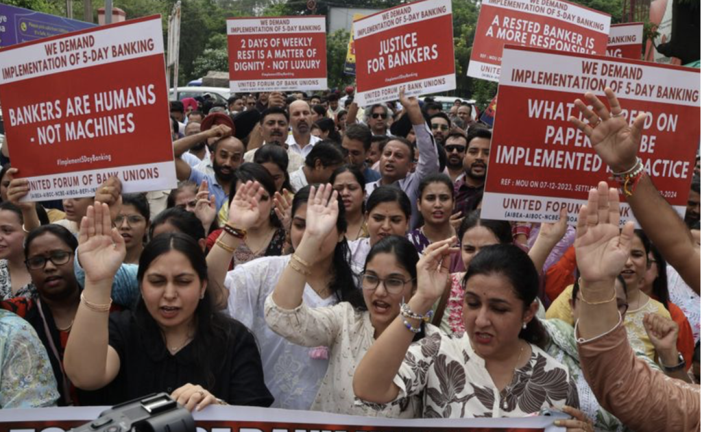 Bank Employees Observe Strike In Jammu, Demand 5-Days Banking Week