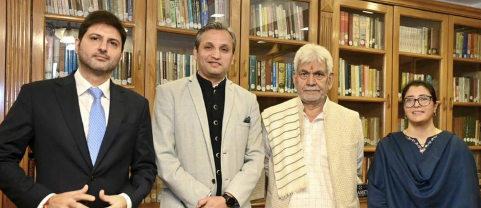 LG Manoj Sinha Interacts With 2011-Batch IFS Officers At Lok Bhavan