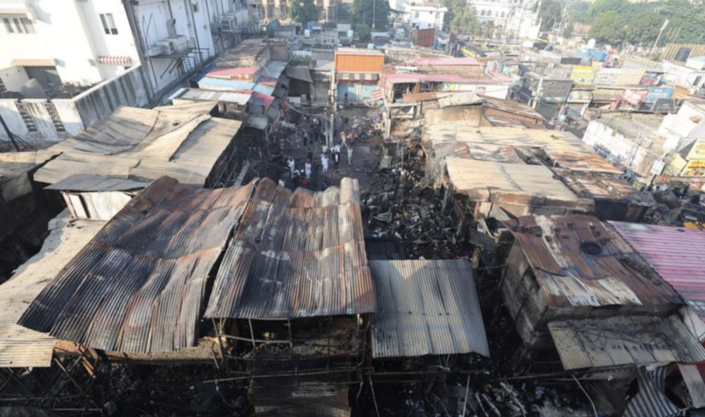 Massive Fire Ravages Market Near Jammu Railway Station, Around 40 Shops Gutted